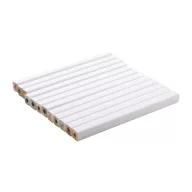   Set 12 creioane, 2509E17768, Everestus, 90x90x9 mm, Lemn, Alb