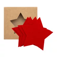   Set 4 coastere, 2509E17988, Everestus, 110x110x20 mm, Poliester, Rosu
