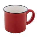 Cana vintage 90 ml, 2509E18036, Everestus, Ø63x52 mm, Ceramica, Rosu
