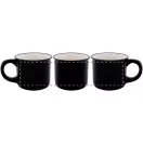 Cana vintage 90 ml, 2509E18030, Everestus, Ø63x52 mm, Ceramica, Negru