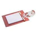 Notepad magnetic cu design de Craciun, 2509E17641, Everestus, 95x202x10 mm, Hartie, Lemn, Rosu