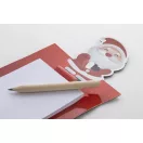 Notepad magnetic cu design de Craciun, 2509E17641, Everestus, 95x202x10 mm, Hartie, Lemn, Rosu