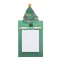 Notepad magnetic cu design de Craciun, 2509E17640, Everestus, 95x202x10 mm, Hartie, Lemn, Verde