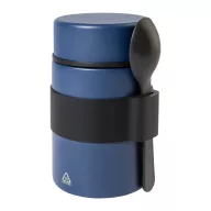   Caserola pentru pranz, Everestus, 2610E17372, 450 ml, Ø85x148 mm, Otel inoxidabil, Polipropilena, Albastru Dark