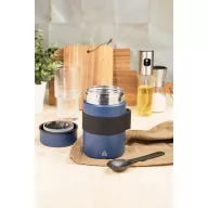   Caserola pentru pranz, Everestus, 2610E17372, 450 ml, Ø85x148 mm, Otel inoxidabil, Polipropilena, Albastru Dark