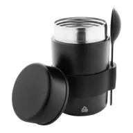   Termos pentru alimente cu lingura, 450 ml, 2509E17718, Everestus, Ø85x148 mm, Otel, Polipropilena, Negru