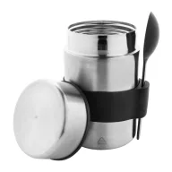   Termos pentru alimente cu lingura, 450 ml, 2509E17719, Everestus, Ø85x148 mm, Otel, Polipropilena, Argintiu