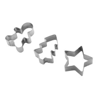   Set 3 forme pentru biscuiti, 2509E17764, Everestus, 150x200 mm, Otel, Argintiu
