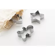   Set 3 forme pentru biscuiti, 2509E17764, Everestus, 150x200 mm, Otel, Argintiu