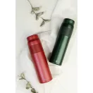 Sticla termos, Everestus, 2610E19270, 550 ml, Cu maner, Ø68x235 mm, Otel inoxidabil, Poliuretan, Rosu