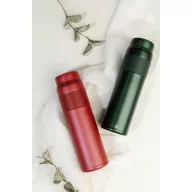   Sticla termos, Everestus, 2610E19270, 550 ml, Cu maner, Ø68x235 mm, Otel inoxidabil, Poliuretan, Rosu