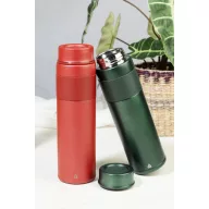   Sticla termos, Everestus, 2610E19269, 550 ml, Cu maner, Ø68x235 mm, Otel inoxidabil, Poliuretan, Verde