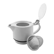   Set ceainic, 430 ml, 2509E17600, Everestus, Ø160x150 mm, Ceramica, Otel, Alb