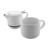   Set ceainic, 430 ml, 2509E17600, Everestus, Ø160x150 mm, Ceramica, Otel, Alb