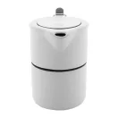 Set ceainic, 430 ml, 2509E17600, Everestus, Ø160x150 mm, Ceramica, Otel, Alb