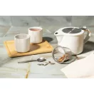 Set ceainic, 430 ml, 2509E17600, Everestus, Ø160x150 mm, Ceramica, Otel, Alb