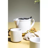   Set ceainic, 430 ml, 2509E17600, Everestus, Ø160x150 mm, Ceramica, Otel, Alb