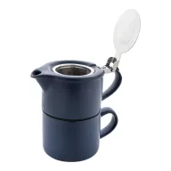   Set ceainic, 430 ml, 2509E17597, Everestus, Ø160x150 mm, Ceramica, Otel, Albastru dark