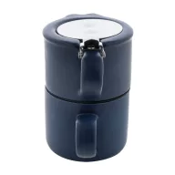  Set ceainic, 430 ml, 2509E17597, Everestus, Ø160x150 mm, Ceramica, Otel, Albastru dark
