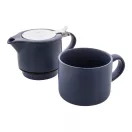 Set ceainic, 430 ml, 2509E17597, Everestus, Ø160x150 mm, Ceramica, Otel, Albastru dark