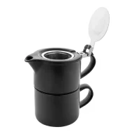   Set ceainic, 430 ml, 2509E17596, Everestus, Ø160x150 mm, Ceramica, Otel, Negru
