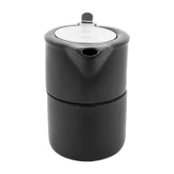   Set ceainic, 430 ml, 2509E17596, Everestus, Ø160x150 mm, Ceramica, Otel, Negru