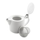 Set ceainic, 500 ml, 2509E17436, Everestus, 195x105x165 mm, Ceramica, Otel, Alb