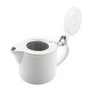 Set ceainic, 500 ml, 2509E17436, Everestus, 195x105x165 mm, Ceramica, Otel, Alb