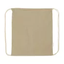 Saculet cu snur, 2509E17549, Everestus, 370x410 mm, Bumbac, Poliester, Natur