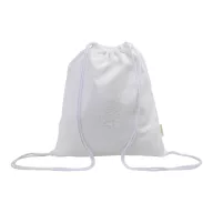   Saculet cu snur, 2509E17551, Everestus, 370x410 mm, Bumbac, Poliester, Alb