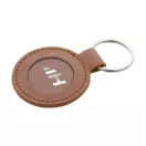 Breloc rotund, 2509E17911, Everestus, Ø50x2 mm, Poliuretan, Metal, Maro