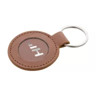   Breloc rotund, 2509E17911, Everestus, Ø50x2 mm, Poliuretan, Metal, Maro