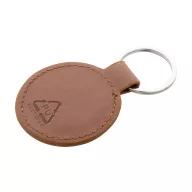   Breloc rotund, 2509E17911, Everestus, Ø50x2 mm, Poliuretan, Metal, Maro