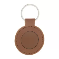   Breloc rotund, 2509E17911, Everestus, Ø50x2 mm, Poliuretan, Metal, Maro