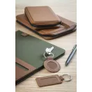 Breloc rotund, 2509E17911, Everestus, Ø50x2 mm, Poliuretan, Metal, Maro