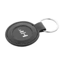 Breloc rotund, 2509E17910, Everestus, Ø50x2 mm, Poliuretan, Metal, Negru