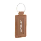 Breloc dreptunghiular, 2509E17915, Everestus, 40x77x2 mm, Poliuretan, Metal, Maro