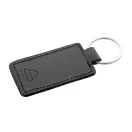 Breloc dreptunghiular, 2509E17914, Everestus, 40x77x2 mm, Poliuretan, Metal, Negru