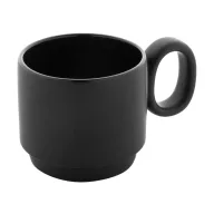   Cana 220 ml, 2509E17646, Everestus, Ø77x70 mm, Ceramica, Bambus, Negru