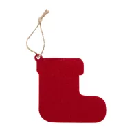   Ornament brad Craciun, 2509E17626, Everestus, 90x90x3 mm, Poliester, Iuta, Verde