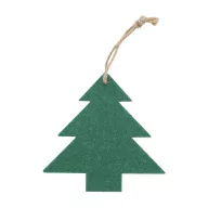   Ornament brad Craciun, 2509E17628, Everestus, 85x88x3 mm, Poliester, Iuta, Rosu