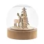 Glob decorativ cu design de Craciun, 2509E17927, Everestus, Ø75x80 mm, Lemn, Natur