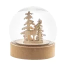 Glob decorativ cu design de Craciun, 2509E17927, Everestus, Ø75x80 mm, Lemn, Natur