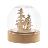   Glob decorativ cu design de Craciun, 2509E17927, Everestus, Ø75x80 mm, Lemn, Natur