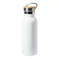   Sticla termos 500 ml, Everestus, 2601E15251, Ø70x220 mm, Otel, Bambus, Alb