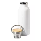 Sticla termos 500 ml, Everestus, 2601E15251, Ø70x220 mm, Otel, Bambus, Alb