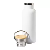   Sticla termos 500 ml, Everestus, 2601E15251, Ø70x220 mm, Otel, Bambus, Alb