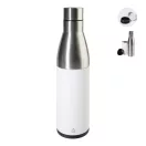 Sticla de apa, Everestus, 2610E18373, 350 ml, Ø71x270 mm, Otel inoxidabil, Polipropilena, Alb