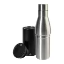 Sticla de apa, Everestus, 2610E18372, 350 ml, Ø71x270 mm, Otel inoxidabil, Polipropilena, Negru