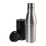   Sticla de apa, Everestus, 2610E18372, 350 ml, Ø71x270 mm, Otel inoxidabil, Polipropilena, Negru